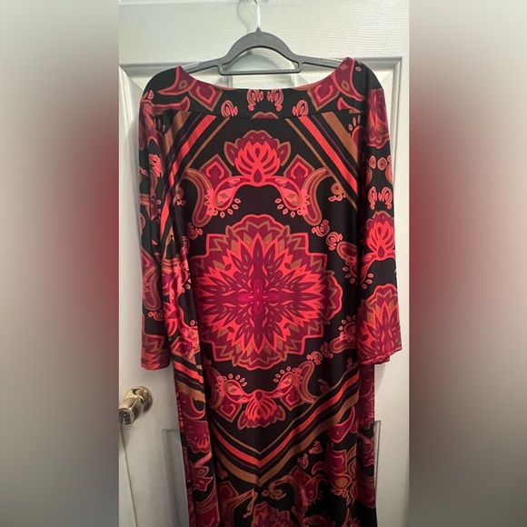 Just My Size Red and Black 3/4 Sleeve Sundress - Picture 2 of 4
